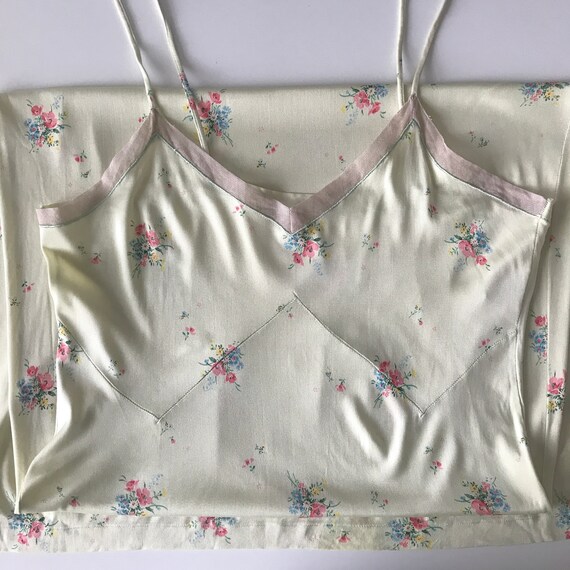 Vintage Celanese Floral Limoncello Slip Dress