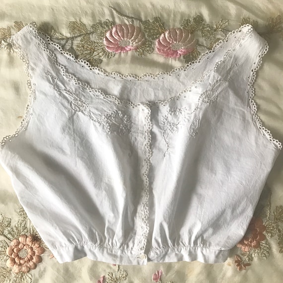 Antique Vintage Embroidered Lace Camisole