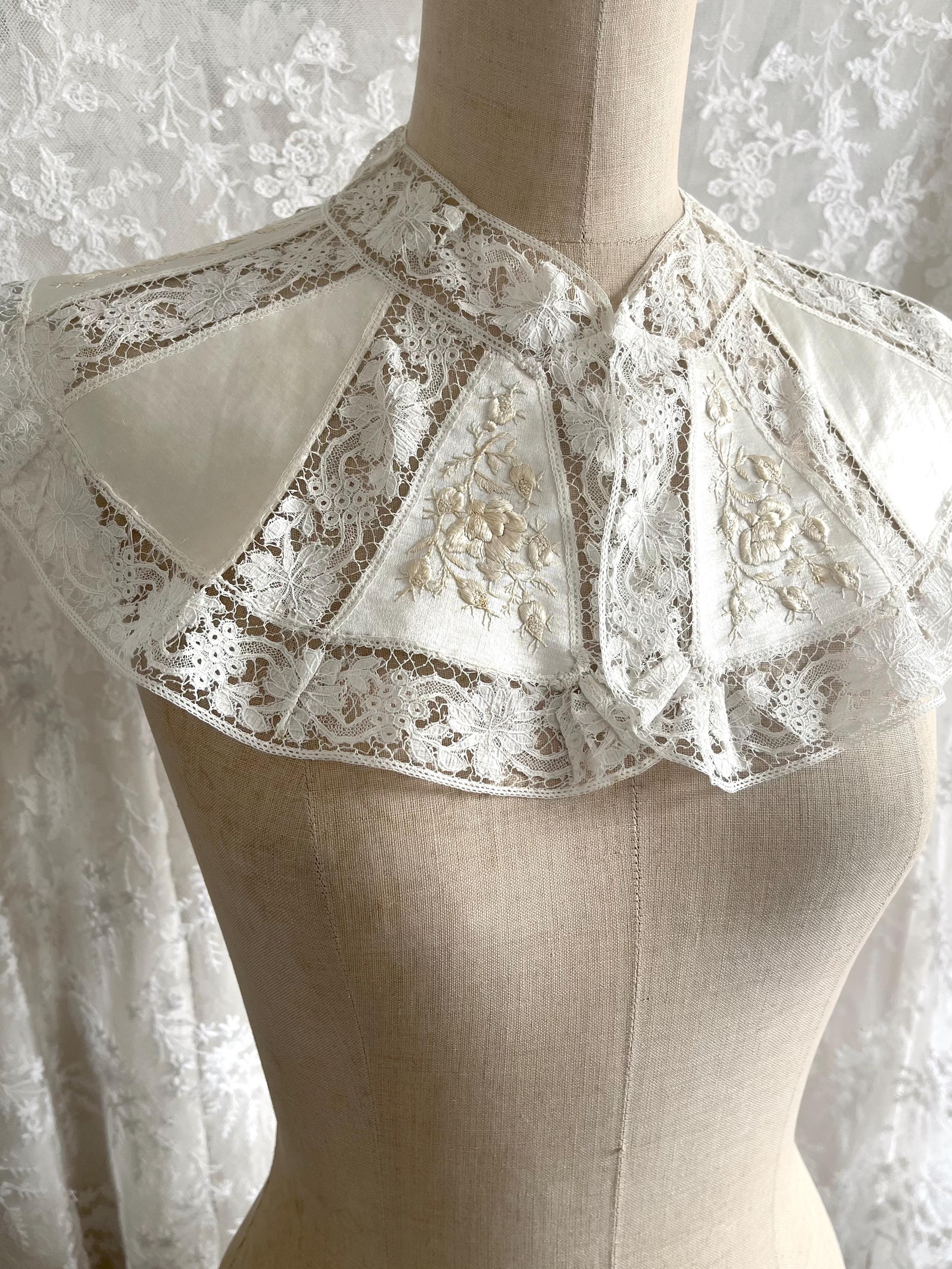 tambour lace dress Antique Tambour Lace Gown