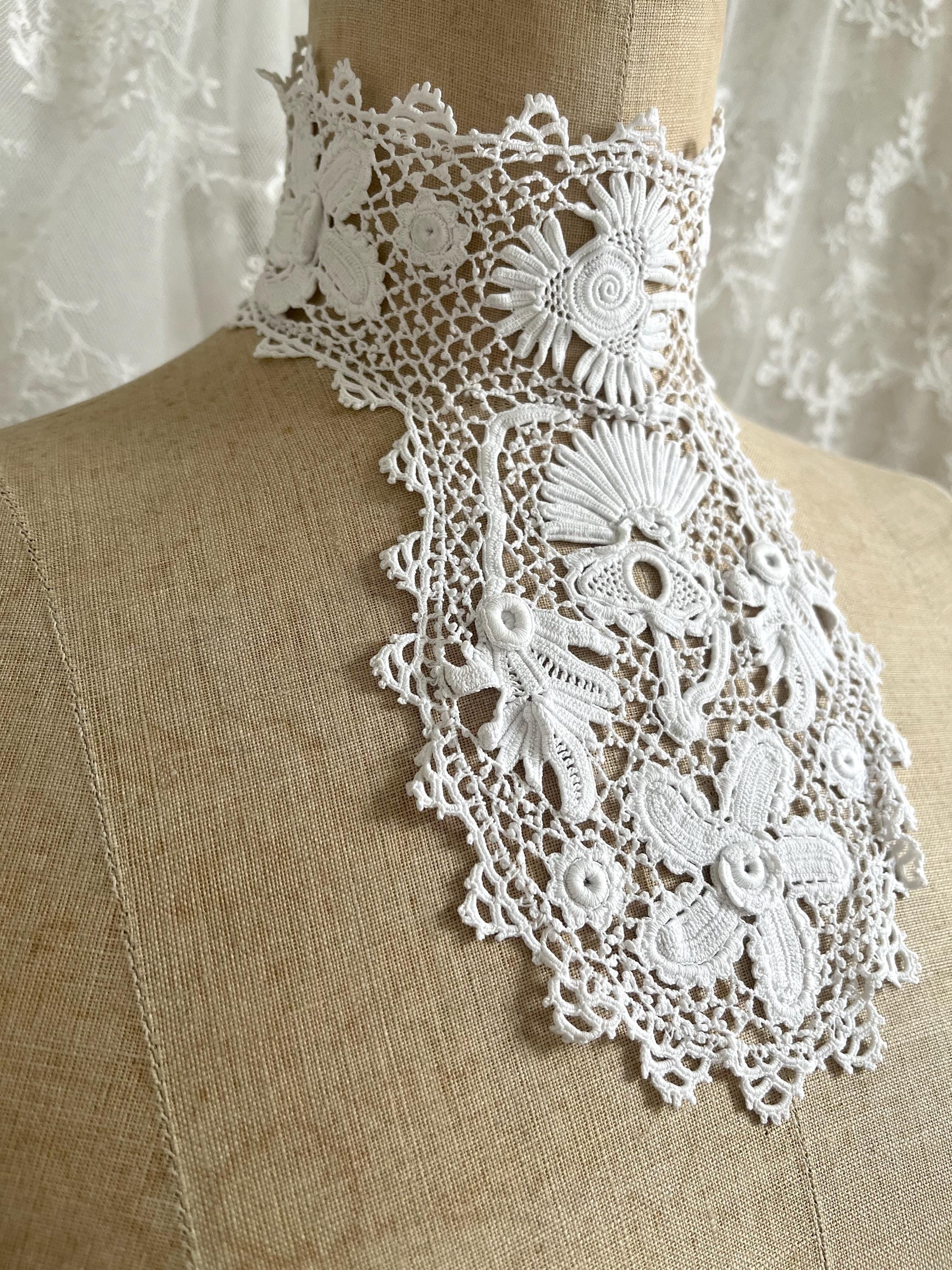 アンティークアイリッシュクロシェショートカラー - Etsy 日本