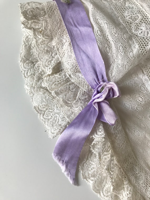 Antique Edwardian Lace Ribbon Bonnet - image 10