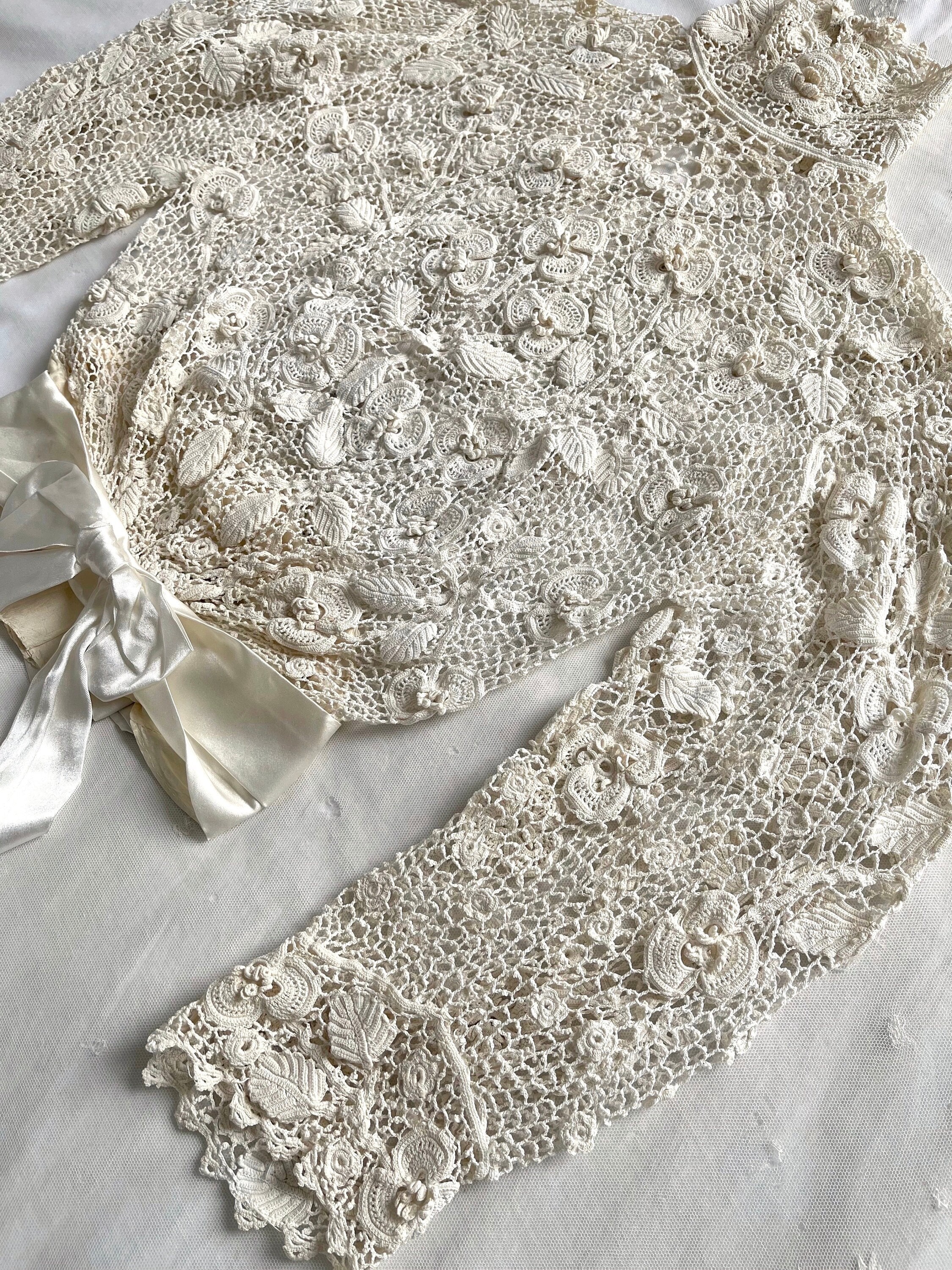 Antique Irish Crochet Lace Peplum Bodice - Etsy