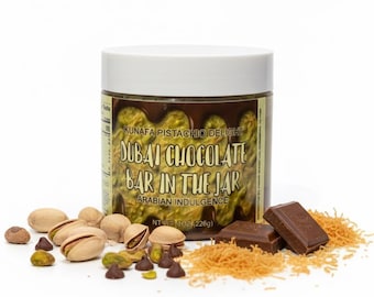 Crema de Kunafa de Chocolate y Pistacho de Dubái: Delicia Gourmet, Frasco de 227 g