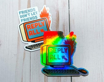 Reply All Laptop Sticker, Teacher Gift, Funny Office Humor