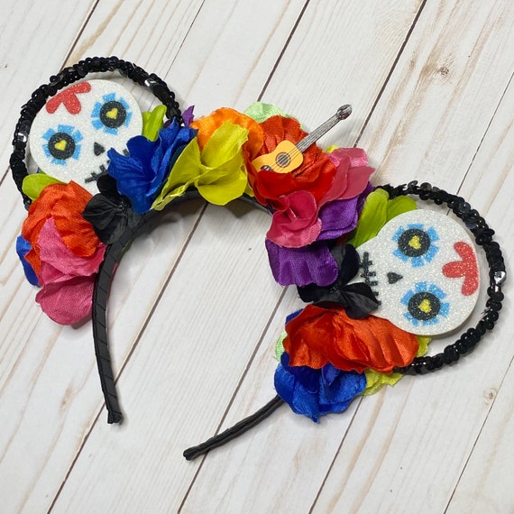 Disney Dia De Los Muertos Coco Minnie Ears Headband COCO Disney Movie Mickey Ears Headband L Dia De Los Muertos  main image 3