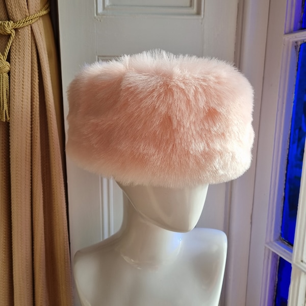 Pink faux fur headband