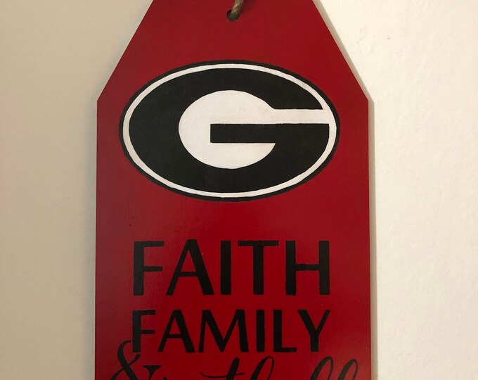 UGA University of Georgia Dawgs Bulldogs Door Hanger
