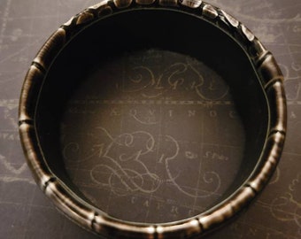 Vintage Faux Crocodile Leather Bangle Bracelet Resale