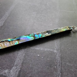 Natural Abalone Shell Pendant 925 Sterling Silver Necklace