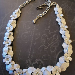 Vintage Silver Dogwood Flower Choker Necklace AS IS Resale