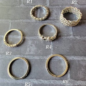 Stackable Silver Rings Size 5.5 US