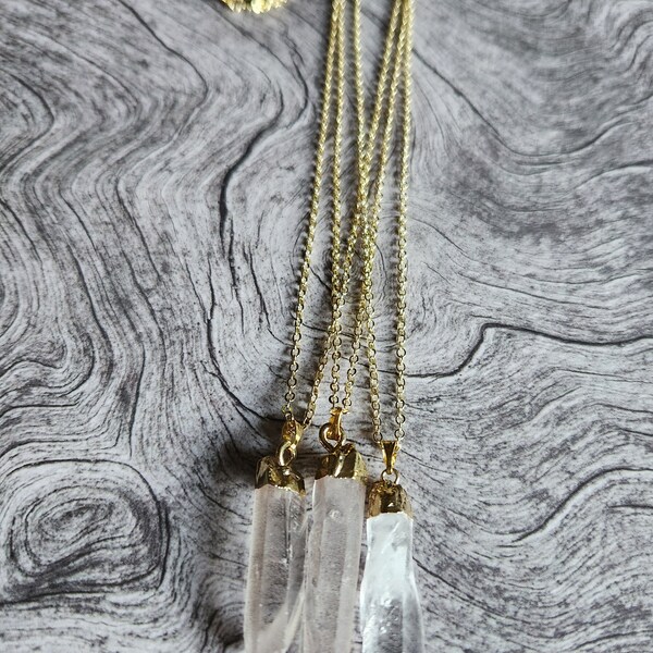 Clear square dangle necklace main image 0