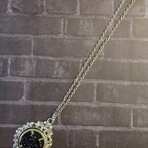 Resin Rose Victorian Pendant Chain Handmade Necklace