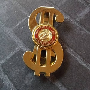 Vintage Gold Red Money Clip Estate Resale