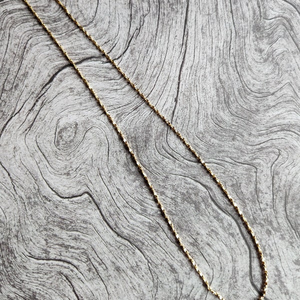 18K Yellow Gold Rope 1.50 MM Chain Women's Necklace Resale