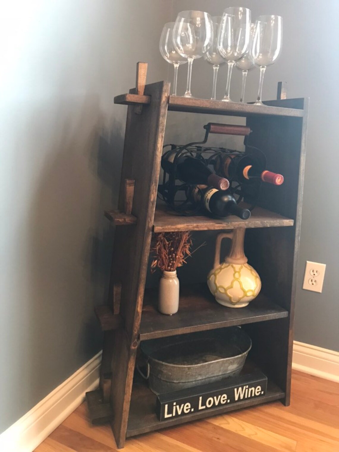 Wooden Bookshelf Etsy