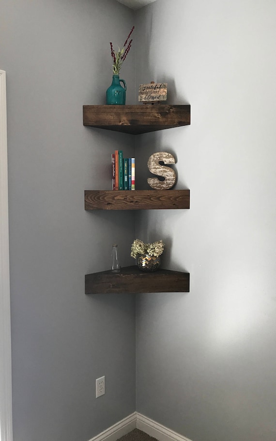 Corner Floating Shelves, Corner Shelf, Corner Shelves, Floating Shelves,  Wooden Shelves, Nursery Shelves, Rustic Shelves, Bathroom Shelf 