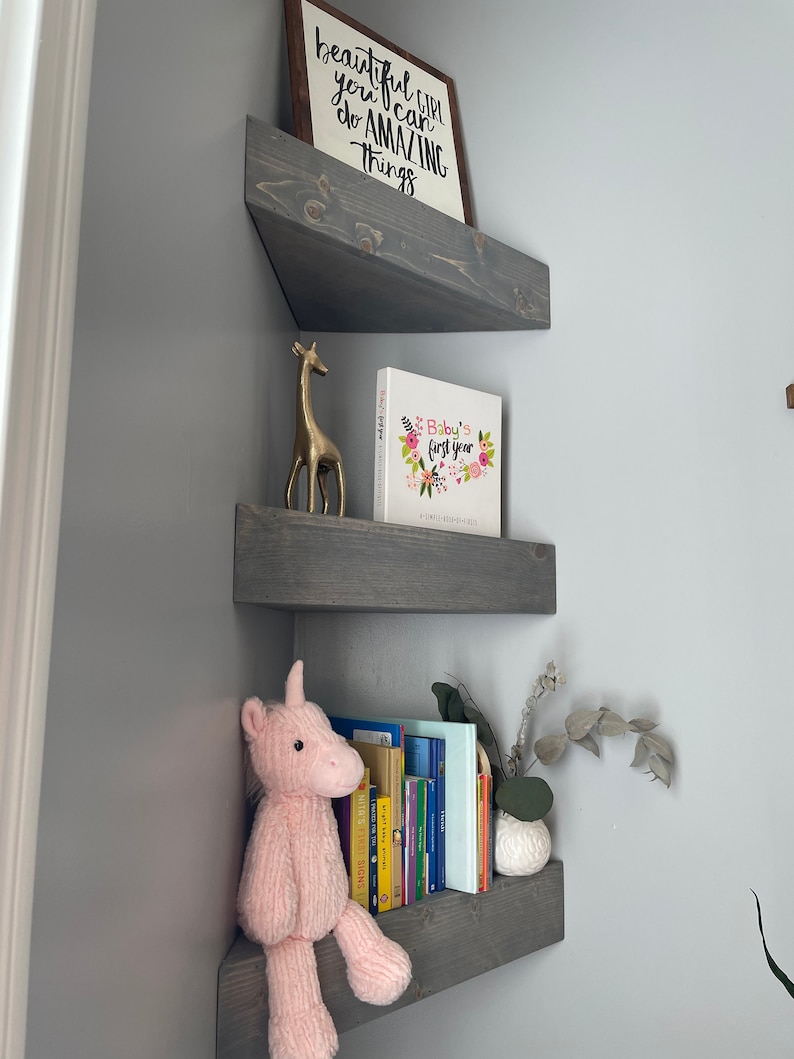 Corner Floating Shelves Corner Shelf Corner Shelves Etsy