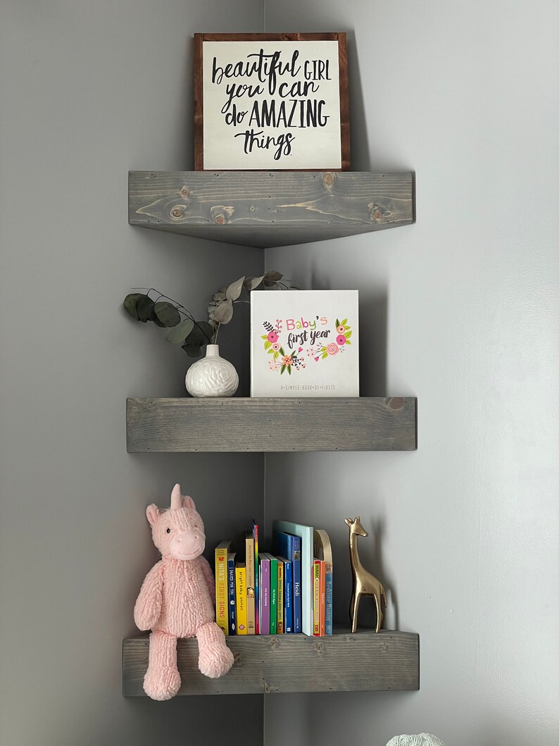 Corner Floating Shelves Corner Shelf Corner Shelves Etsy