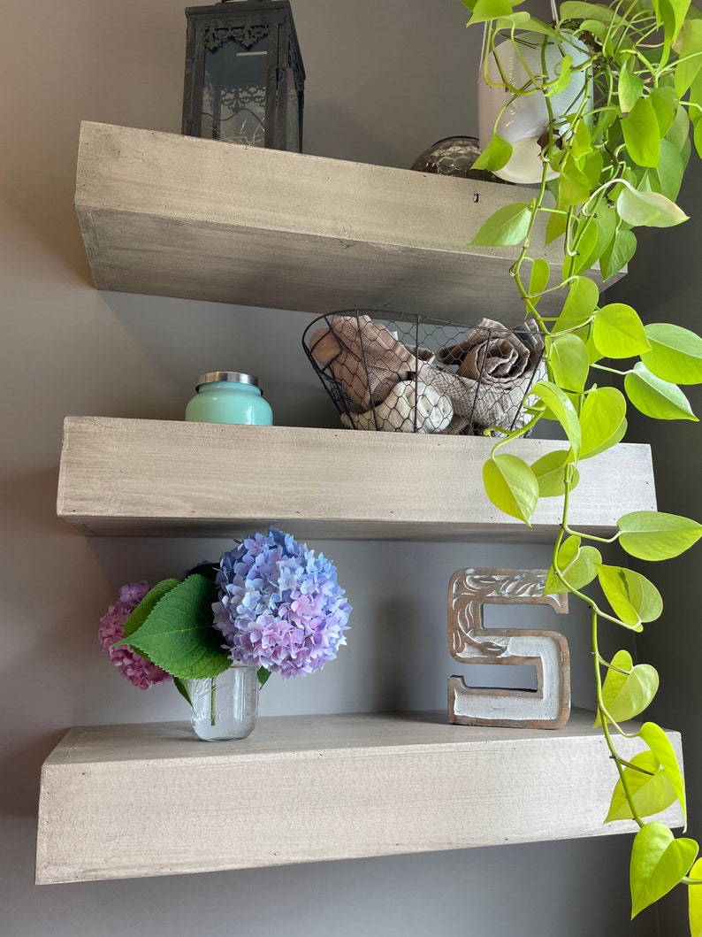 Farmhouse Floating Shelves Etsy