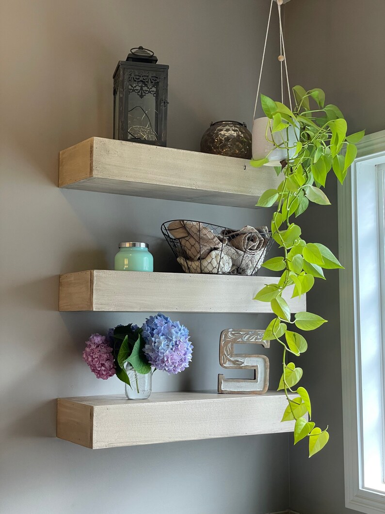 Farmhouse Floating Shelves Etsy