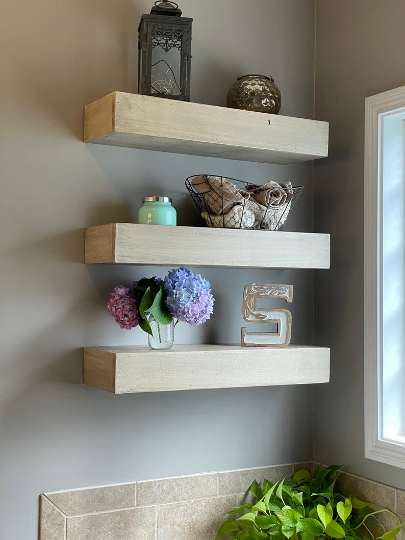 Farmhouse Floating Shelves Etsy