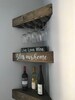 Rustic wood wine rack, Wine rack, corner wine rack, floating wine rack, wall wine rack, corner shelf, kitchen wine rack, wood wine rack, 