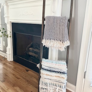 Rustic blanket ladder