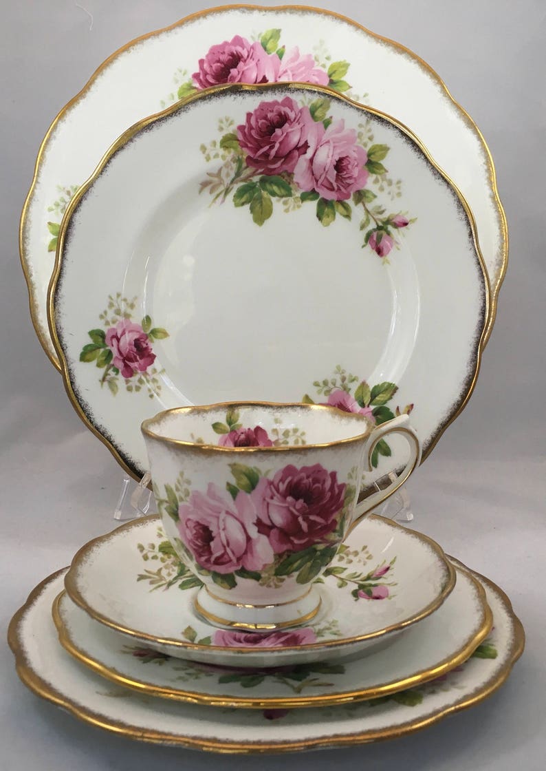 6 Piece Royal Albert American Beauty Dinner Set Etsy