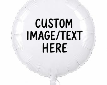 Personalized White Mylar Balloon
