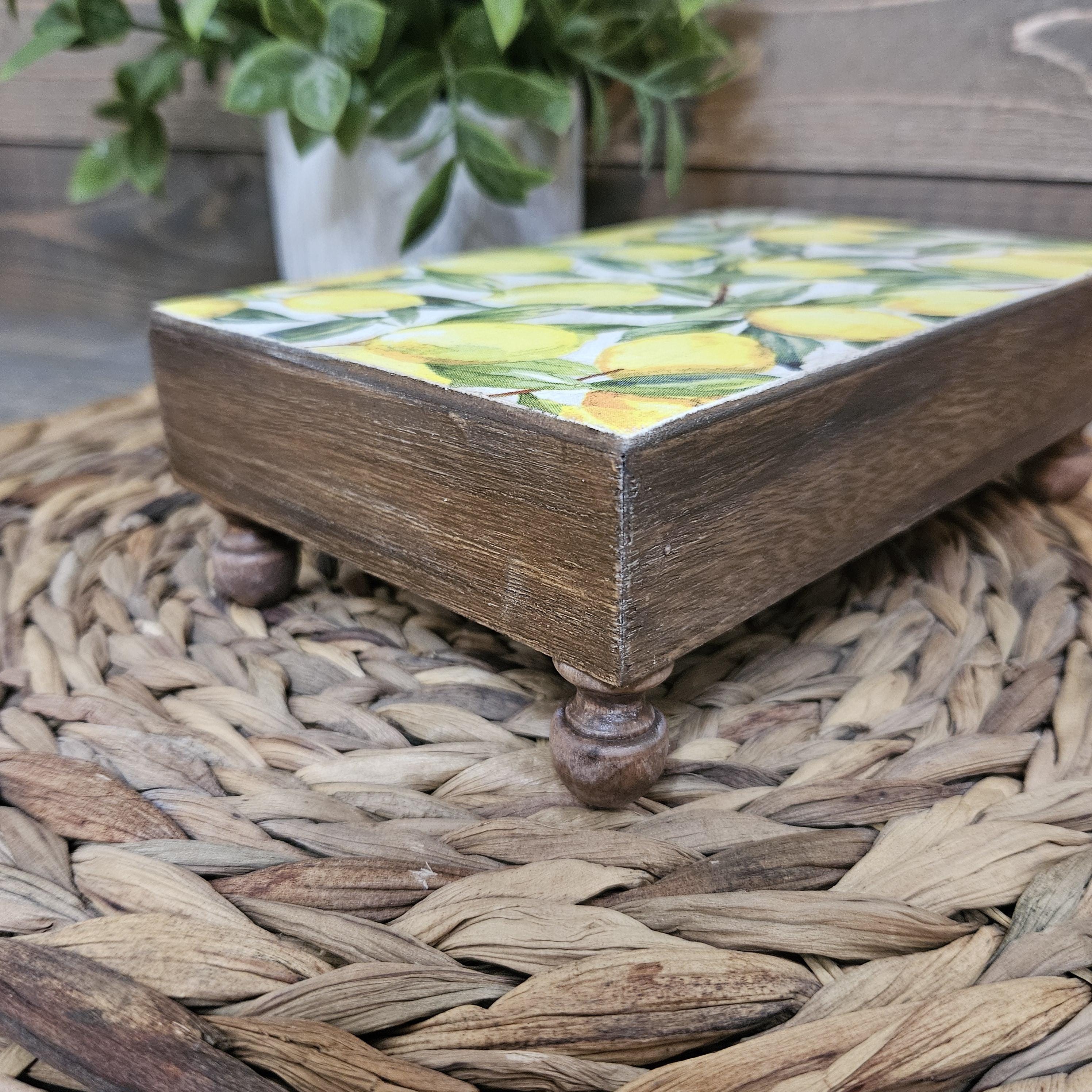 Rustic Wood Riser - Farmhouse Decor Display Stand - 5