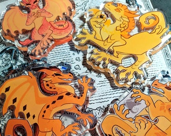 Monarchs of The Sandwing Kingdom [ Wings of Fire WOF Acrylic Charm ]