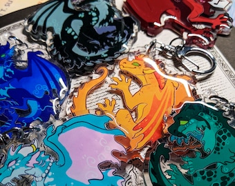 The Princesses & Princes [ Wings of Fire WOF Acrylic Charm ]