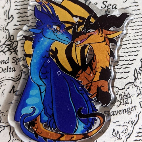 Queen Glacier and Princess Blaze Wings of Fire WOF Acrylic Etsy Hong Kong