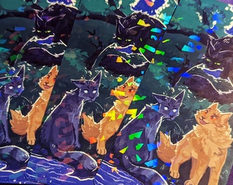 The Power of Three Bookmark [ Fighting Felines Holographic Bookmark ]