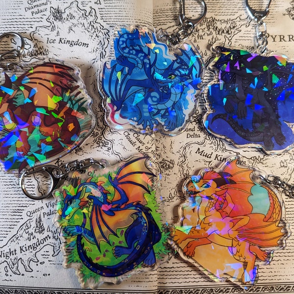 The Dragonets of Destiny [ Wings Of Fire WOF Acrylic Charm ]