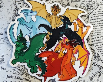 The Jade Winglet / Wings of Fire Sticker
