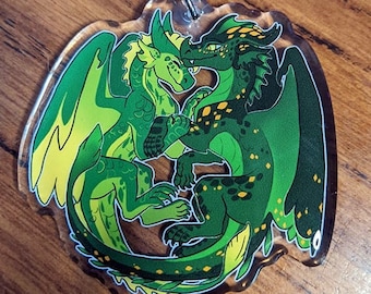 Sundew and Willow [ Wings of Fire WOF Leafwing Sunwillow Arylic Charm ]