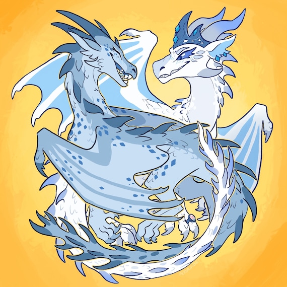 Snowfall And Lynx Wings Of Fire Wof Acrylic Charm Etsy