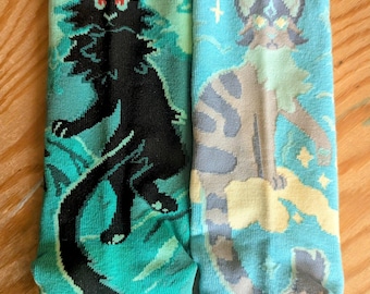 Battle Cat Socks | Jayfeather or Hollyleaf