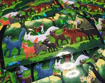 The Thunderclan Patrol Bookmark [ Fighting Felines / Battle Cats Bookmark ]
