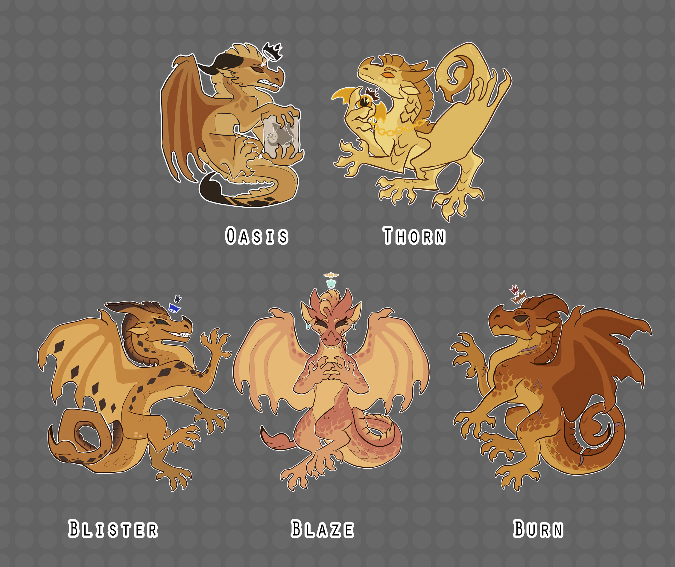 Monarchs of The Sandwing Kingdom Wings of Fire WOF Acrylic Etsy