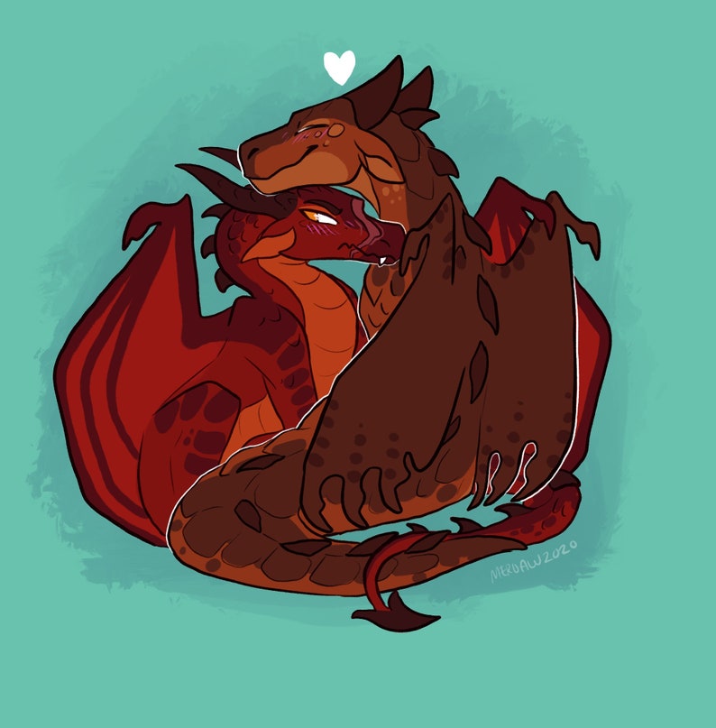 Umber and Flame Wings of Fire WOF Acrylic Charm.