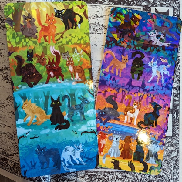 Seasons of Cats Bookmark [ Battle Cats Holographic Bookmark ]