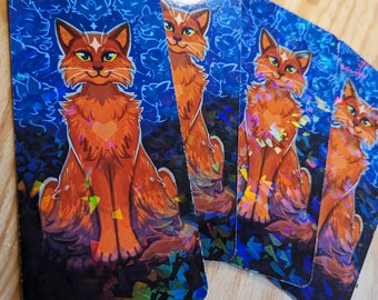 Firestar's Ceremony [ Battle Cats Holographic Bookmark ]
