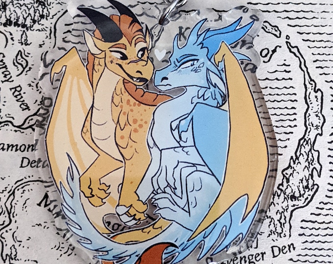 Qibli and Winter [ Wings of Fire WOF Sandwing Icewing