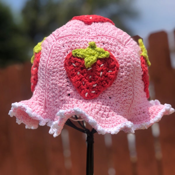 Strawberry Bucket Hat - Etsy