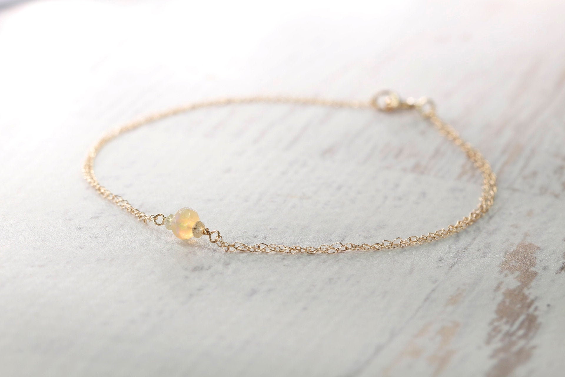 Opal and Dainty Yellow Diamond Double 