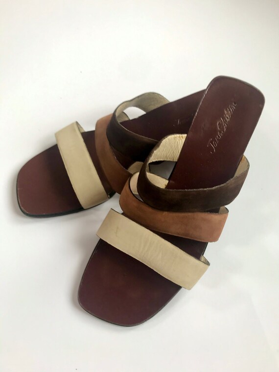 Vintage 1990's Jane Shilton Suede Mules Sandals UK