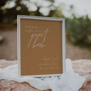 Savannah Guestbook Sign | Boho Wedding, Minimalist Wedding, Modern Wedding, DIY Wedding, Wedding Templates, Guestbook Sign